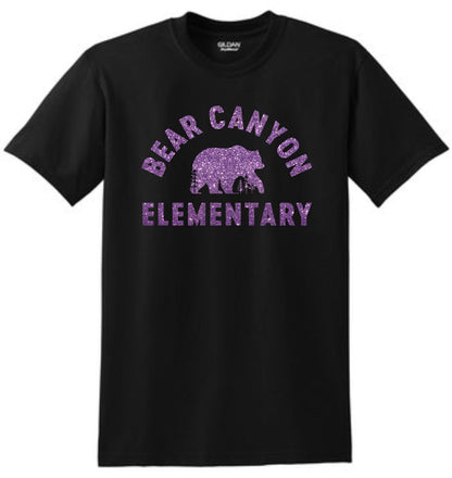 Bear Canyon Basic Tee BEAR Design- Matte or Glitter