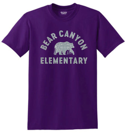 Bear Canyon Basic Tee BEAR Design- Matte or Glitter