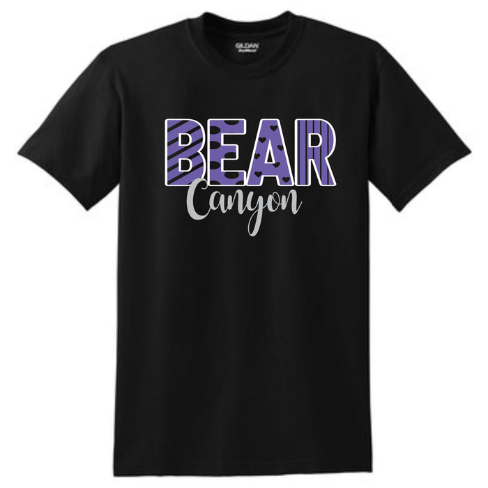 Bear Canyon Basic Tee FANCY Design- Matte or Glitter