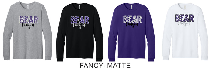 Bear Canyon Bella Canvas Long Sleeve Tee- 4 Designs