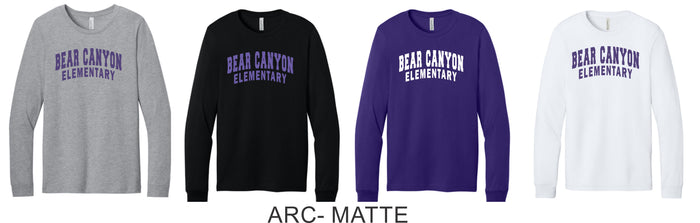 Bear Canyon Bella Canvas Long Sleeve Tee- 4 Designs
