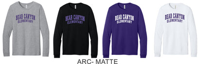 Bear Canyon Bella Canvas Long Sleeve Tee- 4 Designs