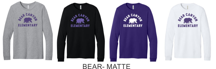 Bear Canyon Bella Canvas Long Sleeve Tee- 4 Designs