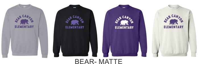 Bear Canyon Crewneck Sweatshirt- 4 Designs