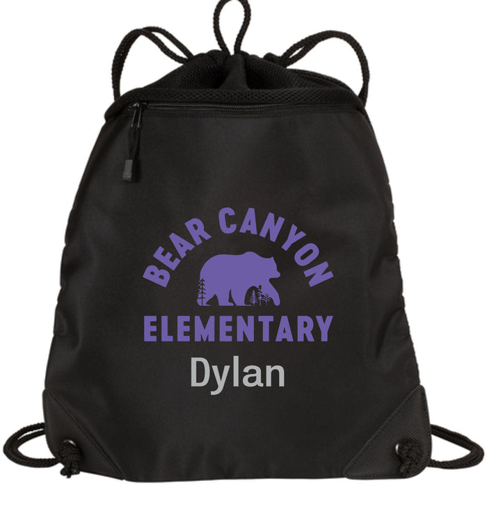 Bear Canyon Mesh Trim Drawstring Bag
