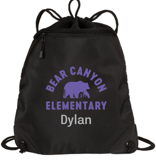 Bear Canyon Mesh Trim Drawstring Bag