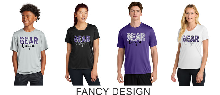 Bear Canyon Wicking Short Sleeve Tee - 4 Designs - Youth, Ladies, Unisex