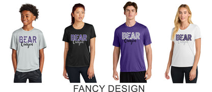 Bear Canyon Wicking Short Sleeve Tee - 4 Designs - Youth, Ladies, Unisex