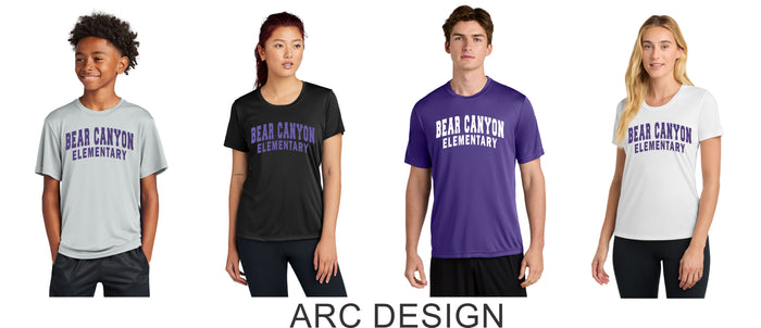 Bear Canyon Wicking Short Sleeve Tee - 4 Designs - Youth, Ladies, Unisex