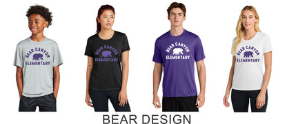 Bear Canyon Wicking Short Sleeve Tee - 4 Designs - Youth, Ladies, Unisex