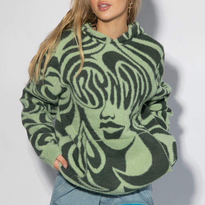 368222 Beautiful Fomo Mohair Hoodie (Pistachio)