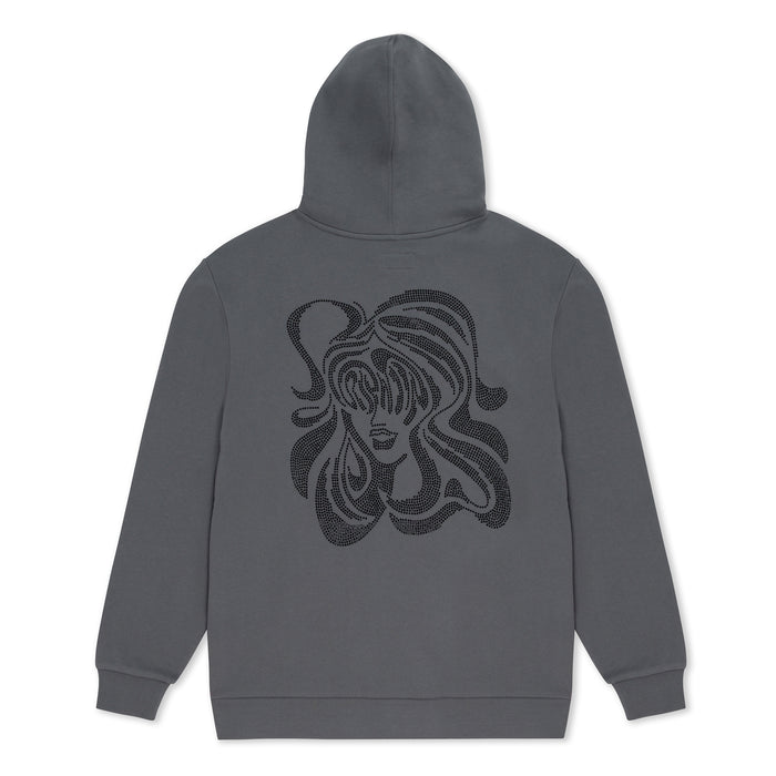 368219 Beautiful Trip Rhinestone Hoodie (Charcoal)