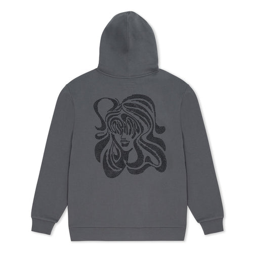 368219 Beautiful Trip Rhinestone Hoodie (Charcoal)