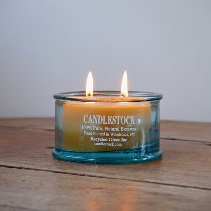 Beeswax Recycled Glass Jar Candle
