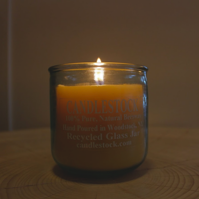 Beeswax Recycled Glass Jar Candle