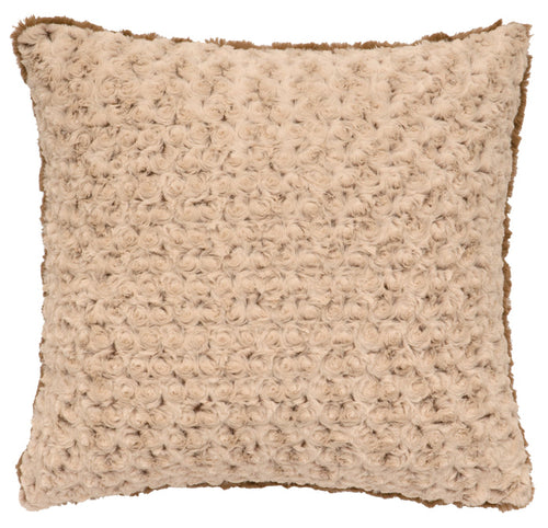 Bella Rosebud Faux Fur Euro Sham - 26"x26"