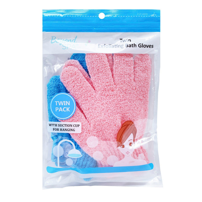 Beyond SPA Twin Exfoliating Bath Gloves - ikatehouse