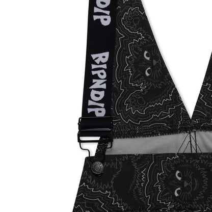 RIPNDIP Big Pussy Energy Cotton Twill Overalls (Black)