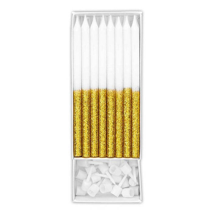 Birthday Candles - Gold Glitter Dip