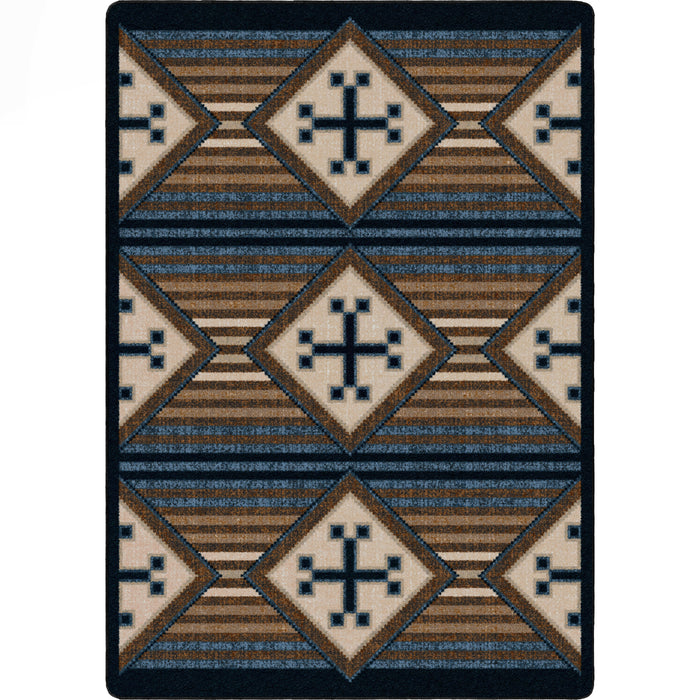 Image of an area rug, Bison Creek - Black and Russet