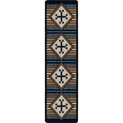 Image of an area rug, Bison Creek - Black and Russet