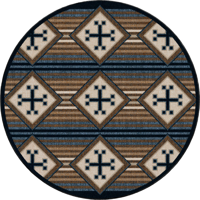 Image of an area rug, Bison Creek - Black and Russet