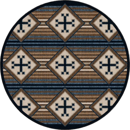 Image of an area rug, Bison Creek - Black and Russet