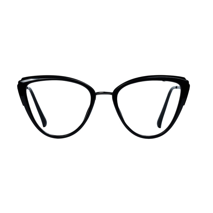 Black & Grey Cat Eye Full Rim