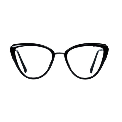 Black & Grey Cat Eye Full Rim