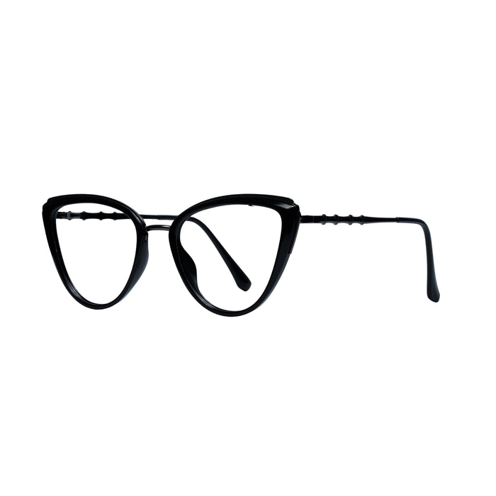 Black & Grey Cat Eye Full Rim