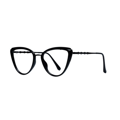 Black & Grey Cat Eye Full Rim