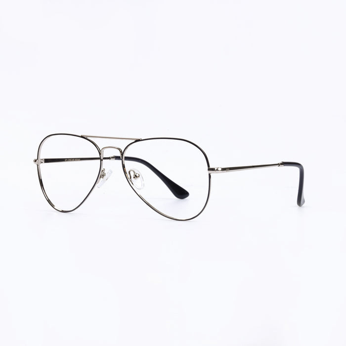 Black & Silver Aviator Full Rim