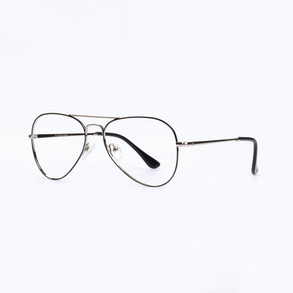 Black & Silver Aviator Full Rim