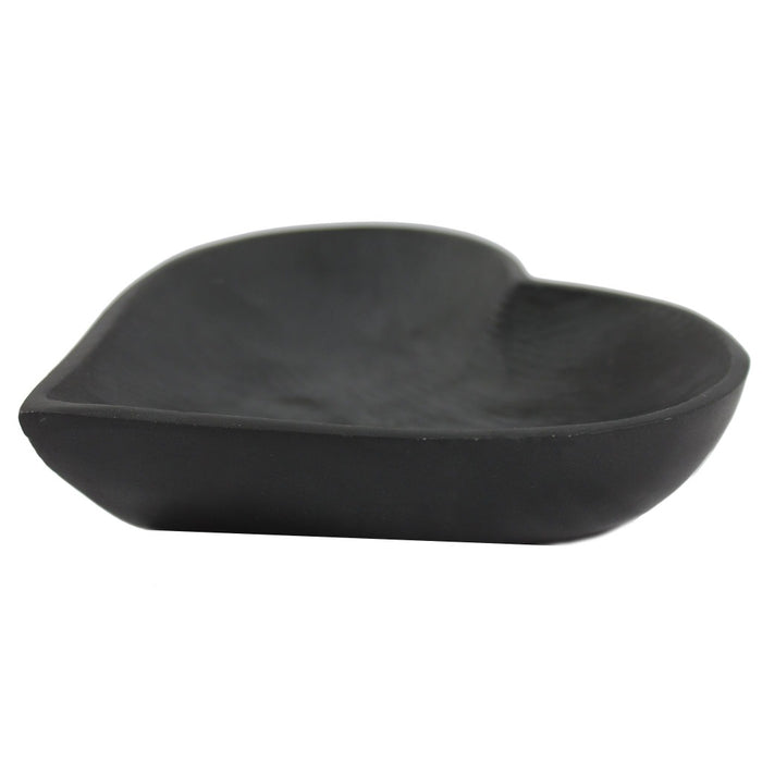 Black Soapstone Heart Bowl - Candlestock.com