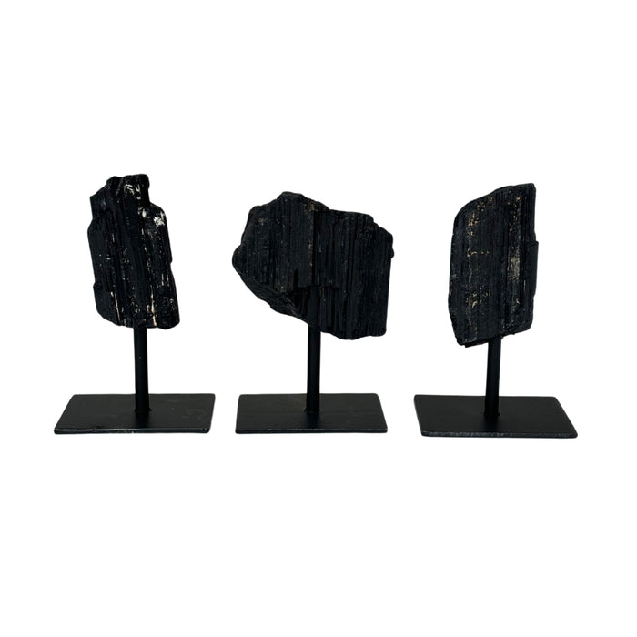 Black Tourmaline Raw on Stand
