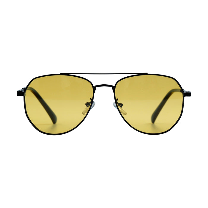 Black & Yellow Aviator Full Rim