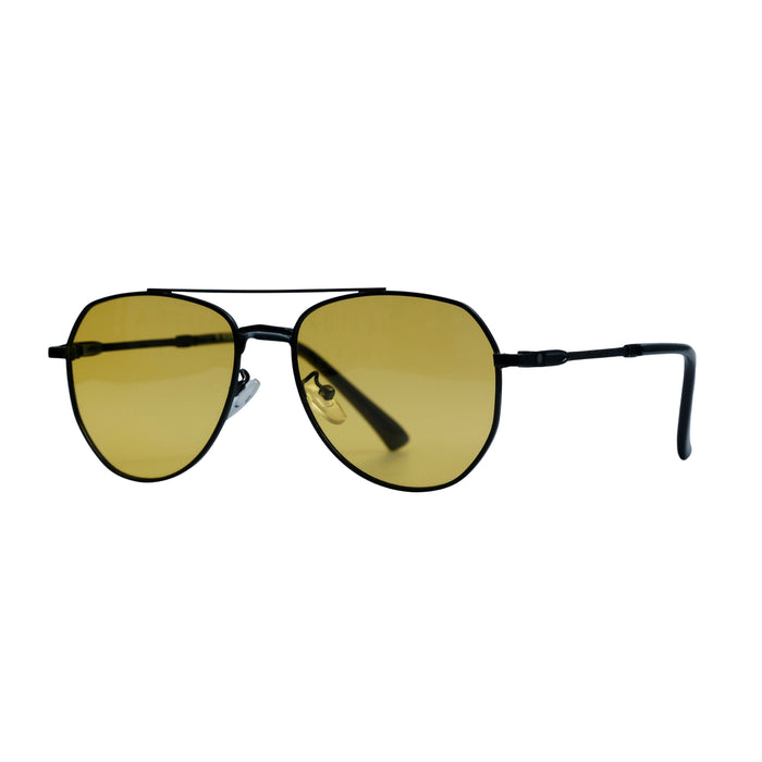 Black & Yellow Aviator Full Rim