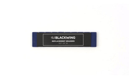 Blackwing Replacement Erasers in dark blue, set of 10