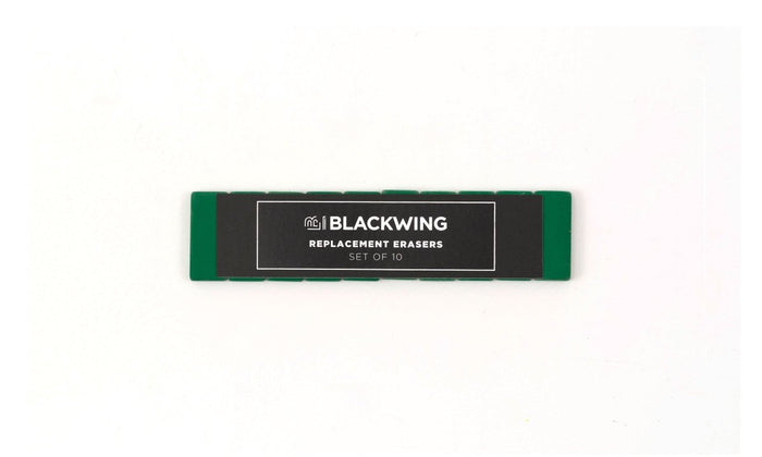 Blackwing Replacement Erasers in forest green, set of 10