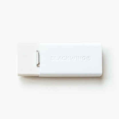 Blackwing Soft Handheld Eraser in white with white holder