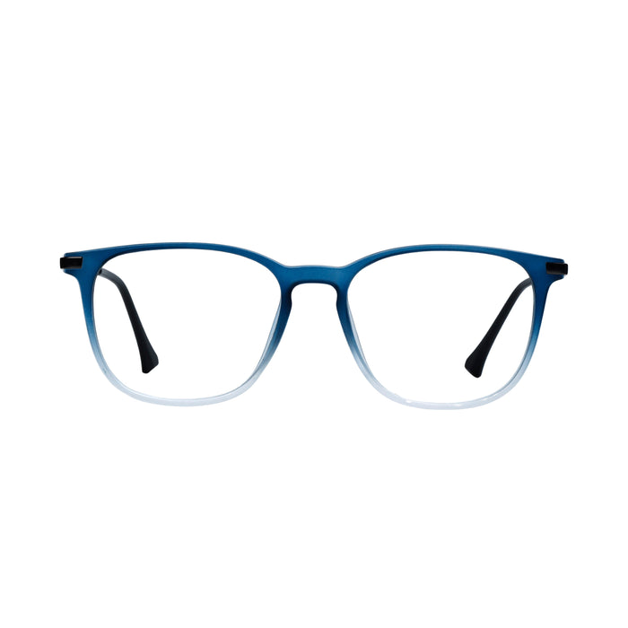 Blue & Gunmetal Square Full Rim