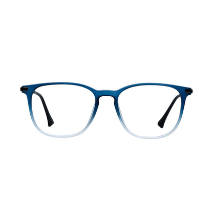Blue & Gunmetal Square Full Rim