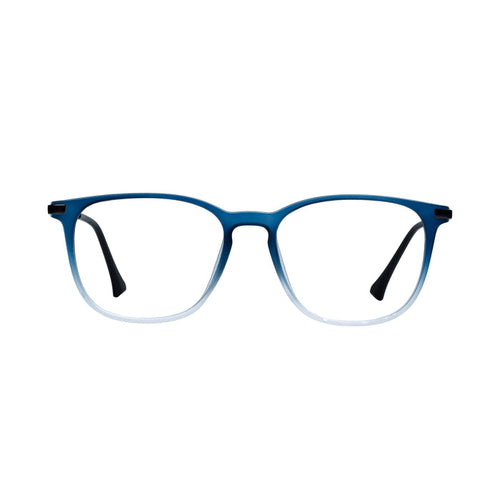 Blue & Gunmetal Square Full Rim