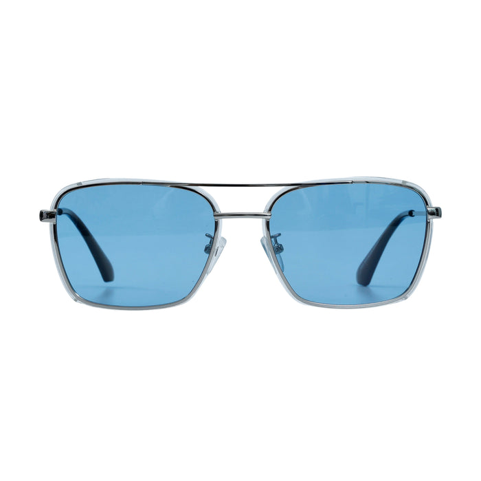 Blue & Silver Square Full Rim