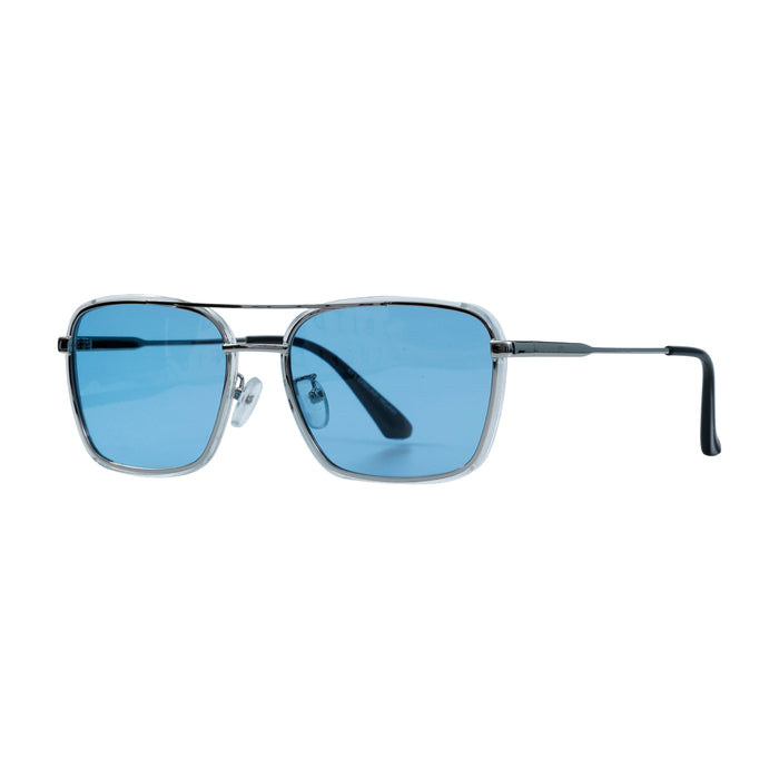 Blue & Silver Square Full Rim