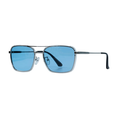 Blue & Silver Square Full Rim