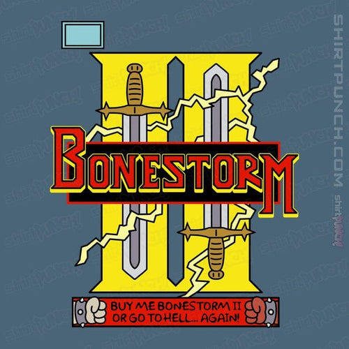 Daily_Deal_Shirts Magnets / 3"x3" / Indigo Blue Bonestorm II