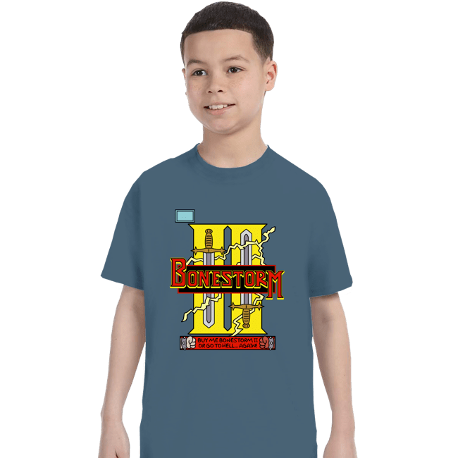 Daily_Deal_Shirts T-Shirts, Youth / XS / Indigo Blue Bonestorm II