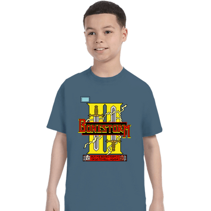Daily_Deal_Shirts T-Shirts, Youth / XS / Indigo Blue Bonestorm II