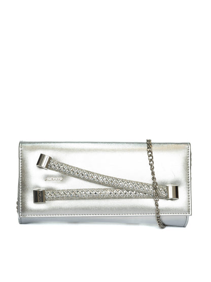 ALBANO borsa mini metal argento A1029 METAL-ARGENTO